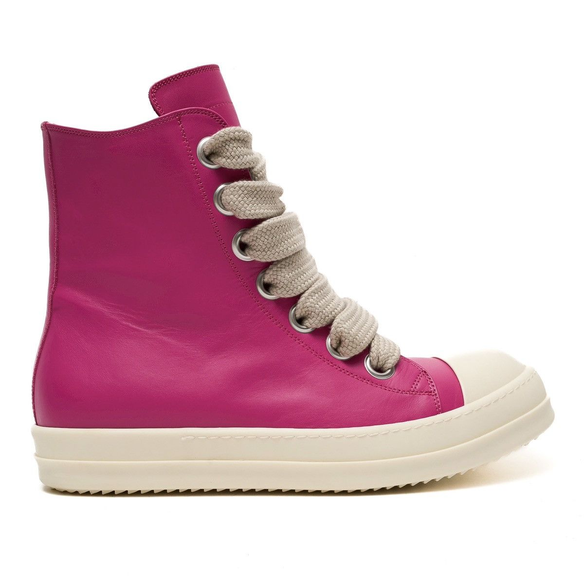 Rick Owens Rick Owens Geobasket Jumbo Laces Hot Pink Sneakers New