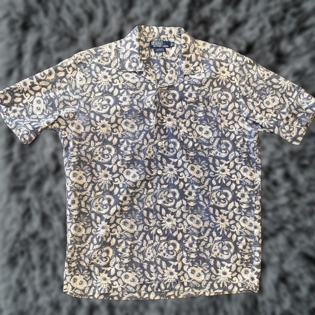 Polo Ralph Lauren Polo Ralph Lauren Vintage Caldwell Shirt Medium Floral Paisley Bandana 90s Shirt Mens Button-Up Casual Vintage 90s Polo Ralph Lauren Mens Shirt Size US XL / EU 56 / 4 - 1 Thumbnail