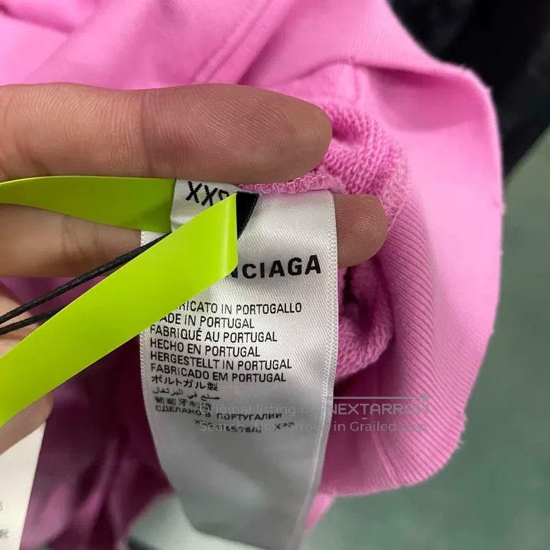 Balenciaga Balenciaga Pink embroidered logo hoodie Size US XXS / EU 40 - 4 Thumbnail