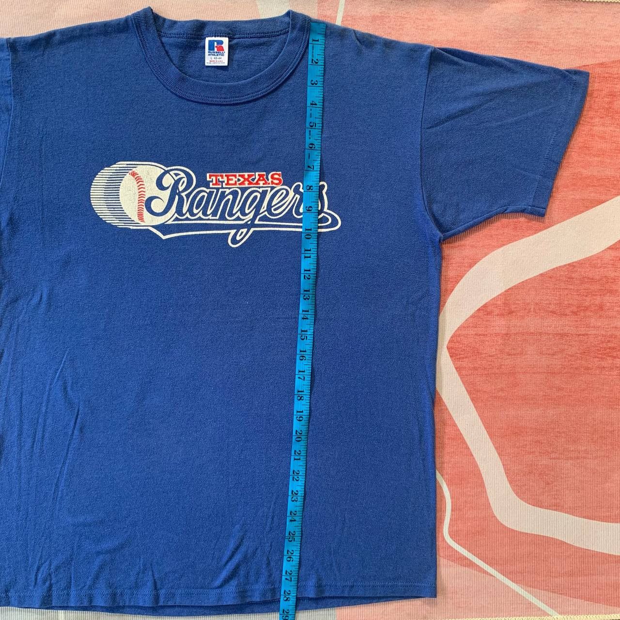 Russell Athletic Vintage 90s TEXAS RANGERS Baseball T-shirt Size US L / EU 52-54 / 3 - 8 Thumbnail