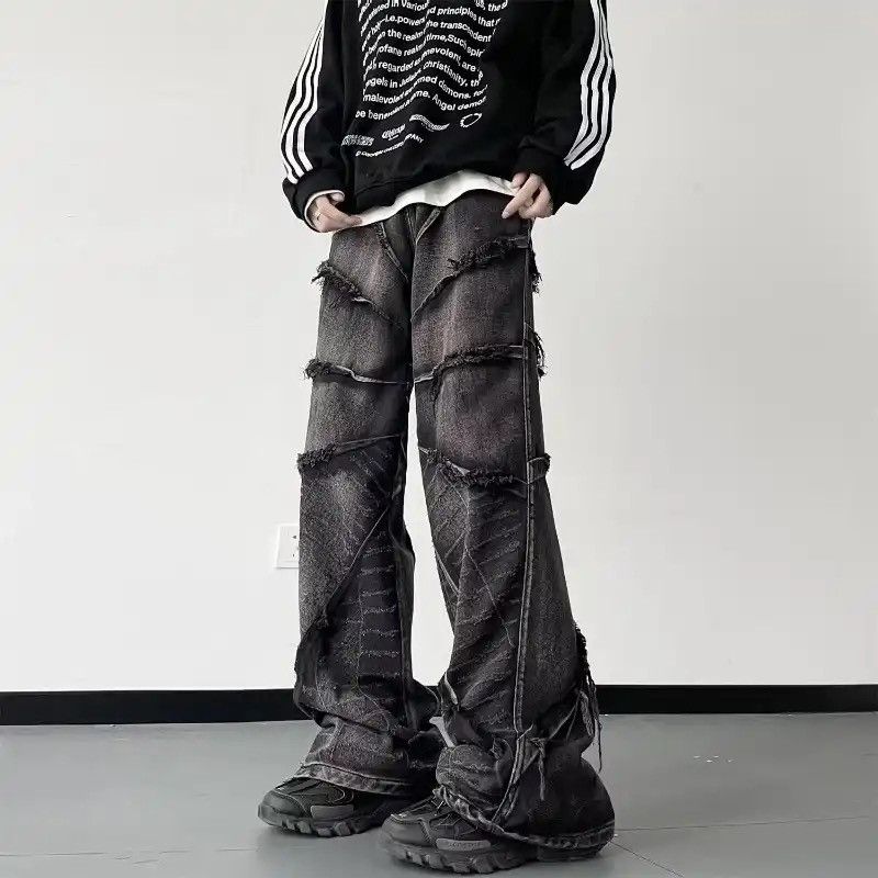 Japanese Brand × Vintage Black American Street Rock Retro High Waist Oversized Jeans Size US 27 - 2 Thumbnail