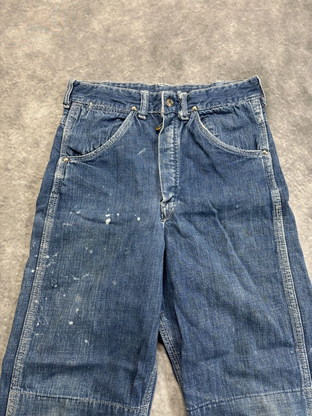 Sears × Vintage True Vintage Work Denim Double Knee Jeans 1960s 1970s Carpen Size 24" / US 00 / IT 34 - 4 Thumbnail