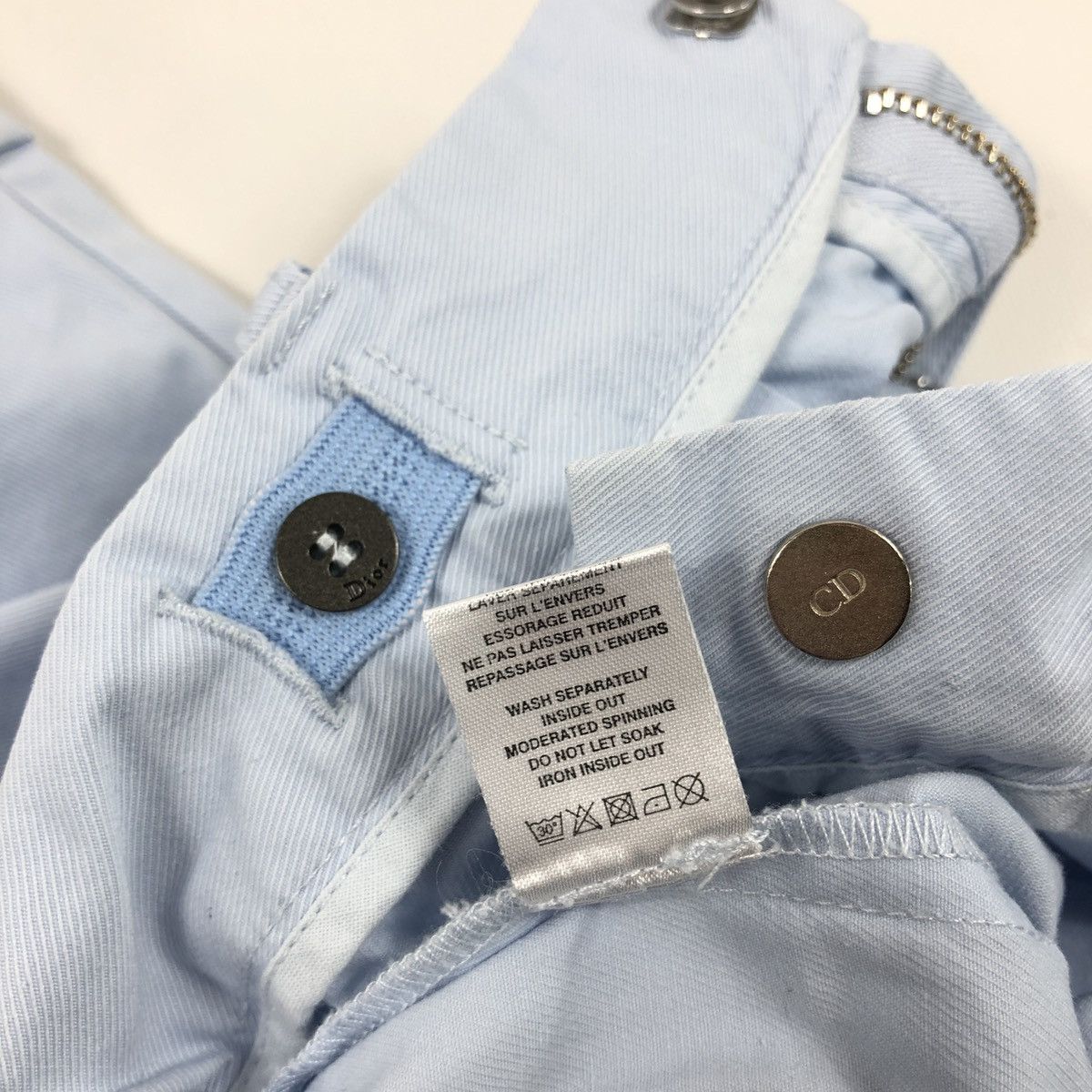 Dior Child DIOR HOMME Logo Bee Embroidered Denim Breeches Chino Bermuda Shorts Size 24" / US 00 / IT 34 - 12 Thumbnail
