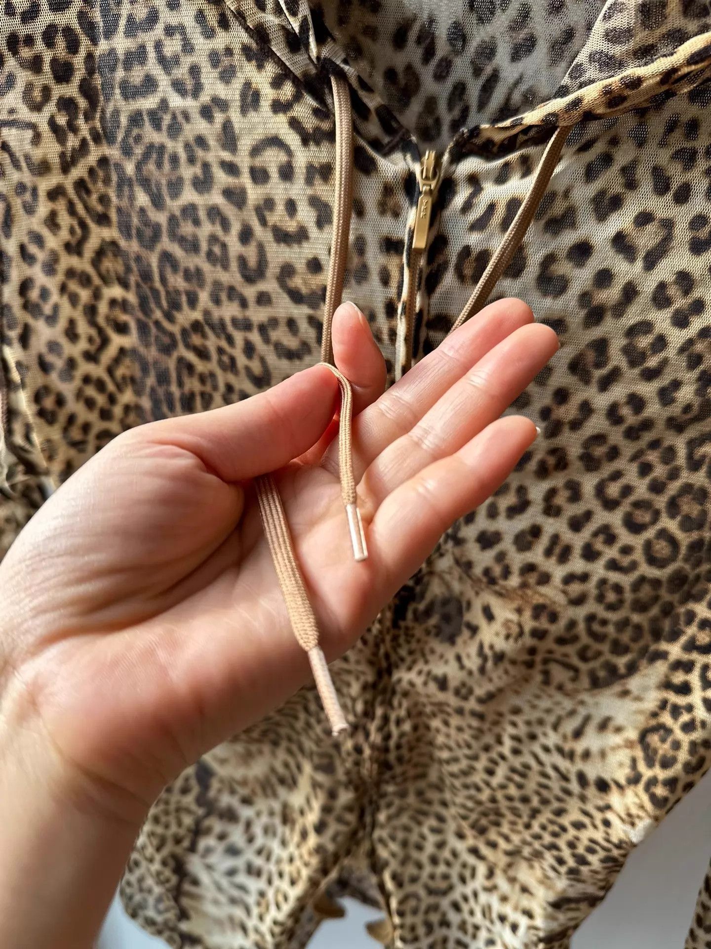 Jean Paul Gaultier JPG Leopard Print Mesh Hooded Double Zip Stretchy Jacket 40 Size S / US 4 / IT 40 - 3 Thumbnail