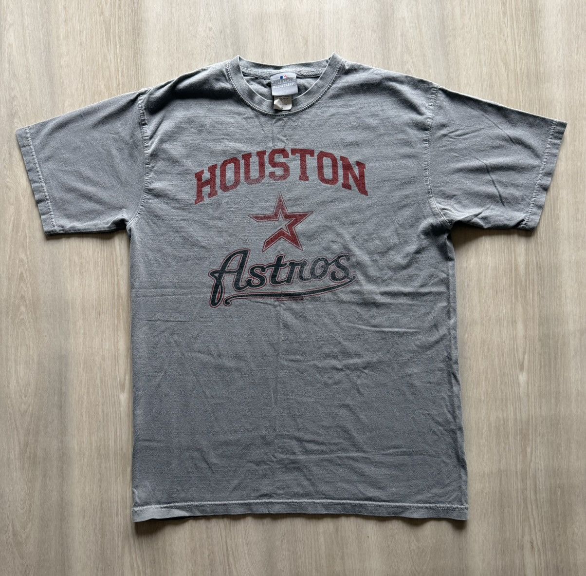 Vintage Vintage Houston Astros Logo Tee Sz M Gray Size US M / EU 48-50 / 2 - 2 Thumbnail