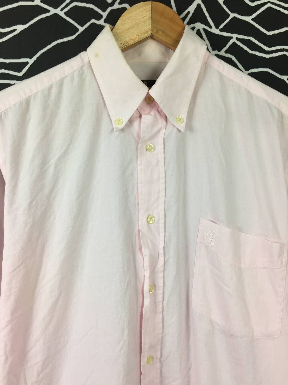 Fendi Vtg Fendi Camicie Luxury Designer Pink Button Down Shirt Size US XL / EU 56 / 4 - 3 Thumbnail