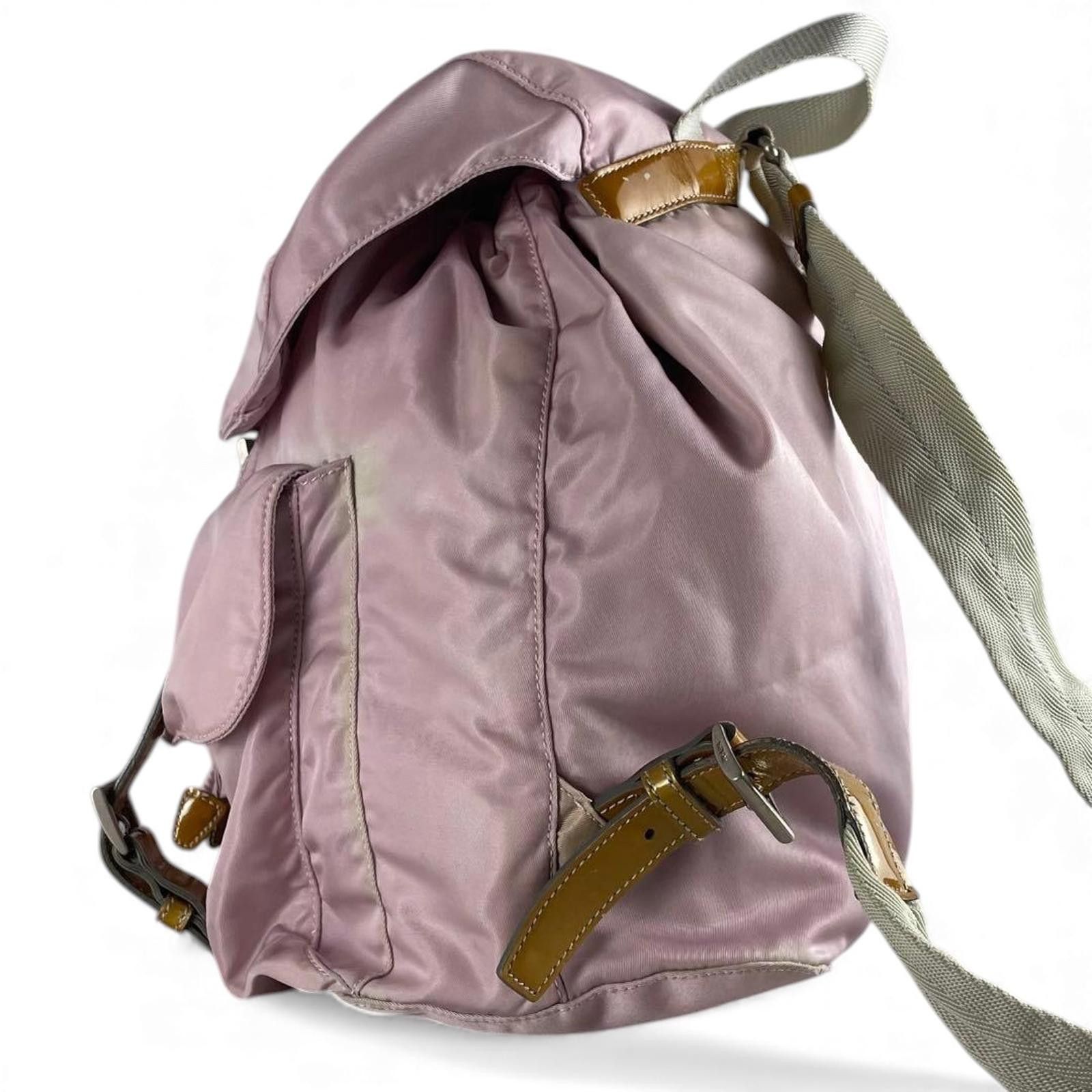 Prada Prada - Pink Nylon Backpack with Leather Straps Size ONE SIZE - 6 Thumbnail
