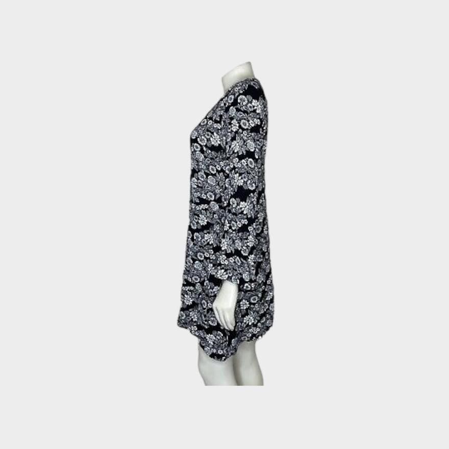 Mossimo Mossimo | Floral Black and White Bell Sleeve Dress | Small Size S / US 4 / IT 40 - 2 Thumbnail
