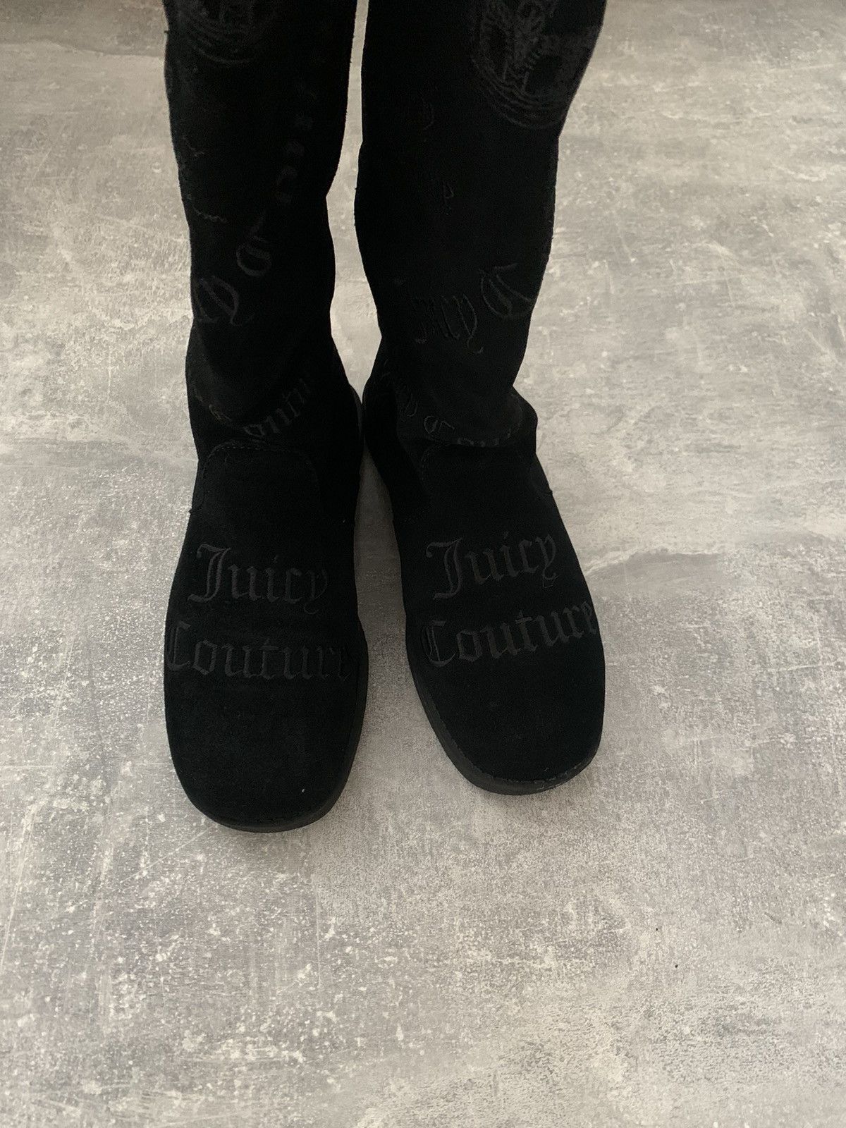 Juicy Couture × Vintage Vintage Juicy Couture high boxer boots moto biker shoes core Size US 7 / IT 37 - 5 Thumbnail