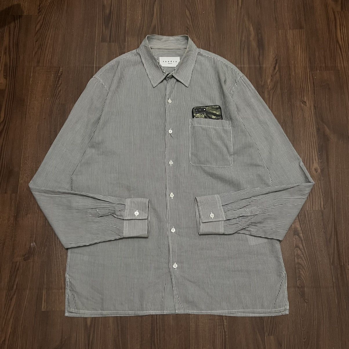 Sandro Sandro Paris Pocket Shirt Striped Size US L / EU 52-54 / 3 - 4 Thumbnail