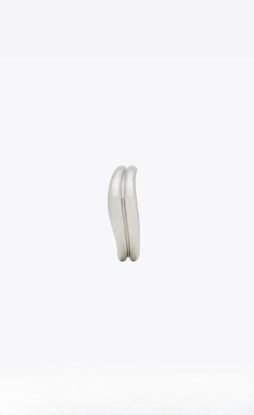 Saint Laurent Paris oc11z1225 Size: L / Wavy Cuff in Metal Bracelet in Silver Size ONE SIZE - 5 Thumbnail