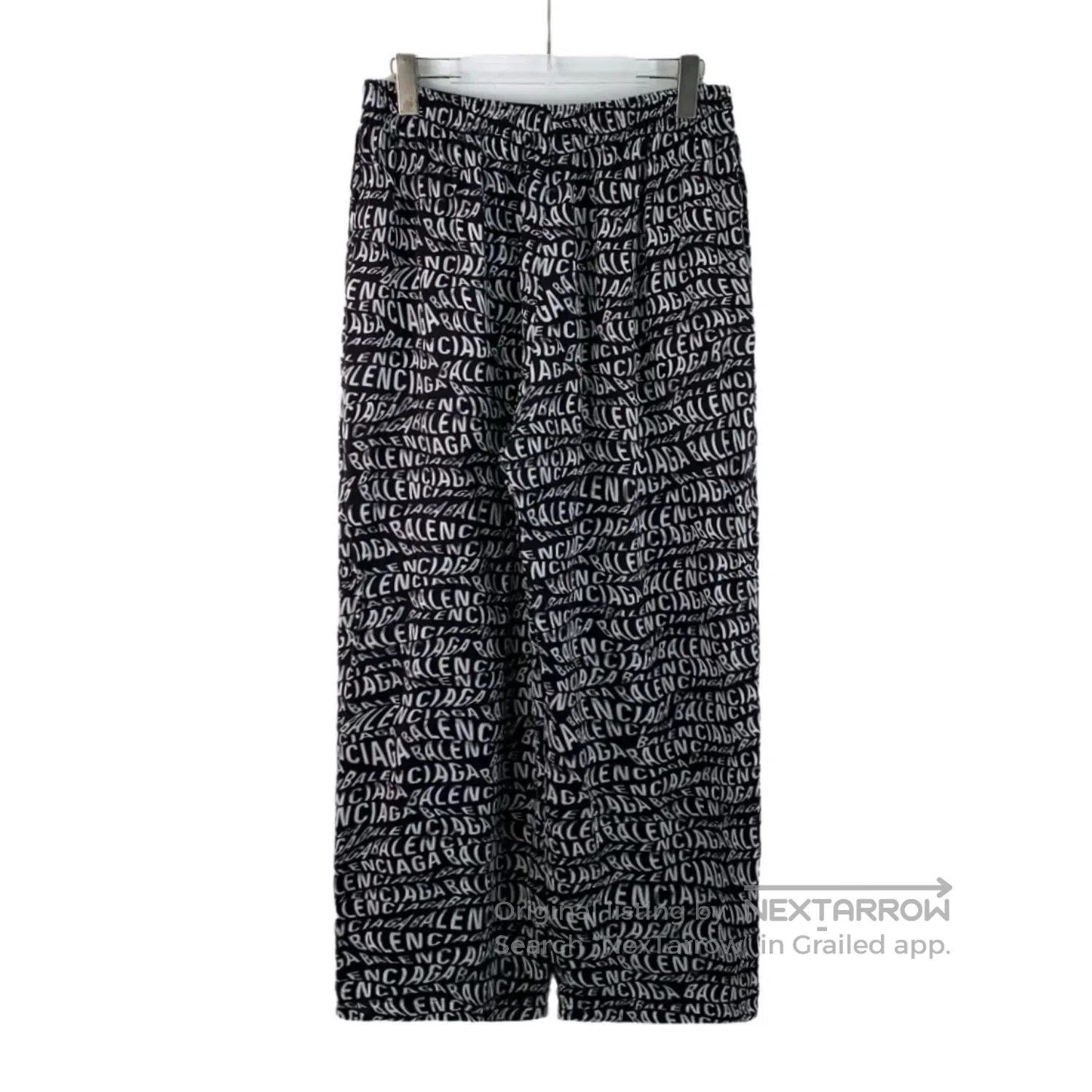 Balenciaga Balenciaga Logo Print Loose Straight Pants. Size 37" - 2 Thumbnail
