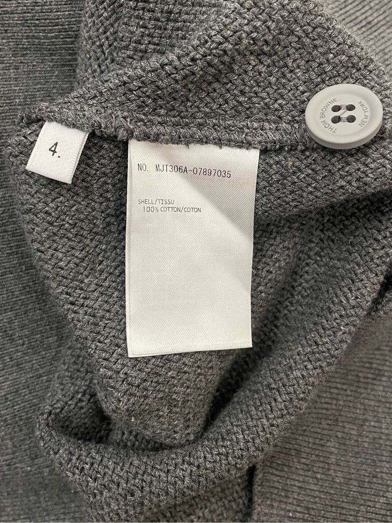 Thom Browne Thom browne Gray four-striped knitted cardigan jacket 2504- Size US XL / EU 56 / 4 - 7 Thumbnail