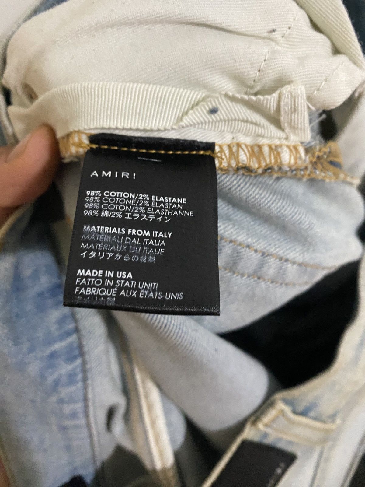 Amiri Amiri Light Indigo Zebra Sequin Jeans Size US 32 / EU 48 - 4 Thumbnail