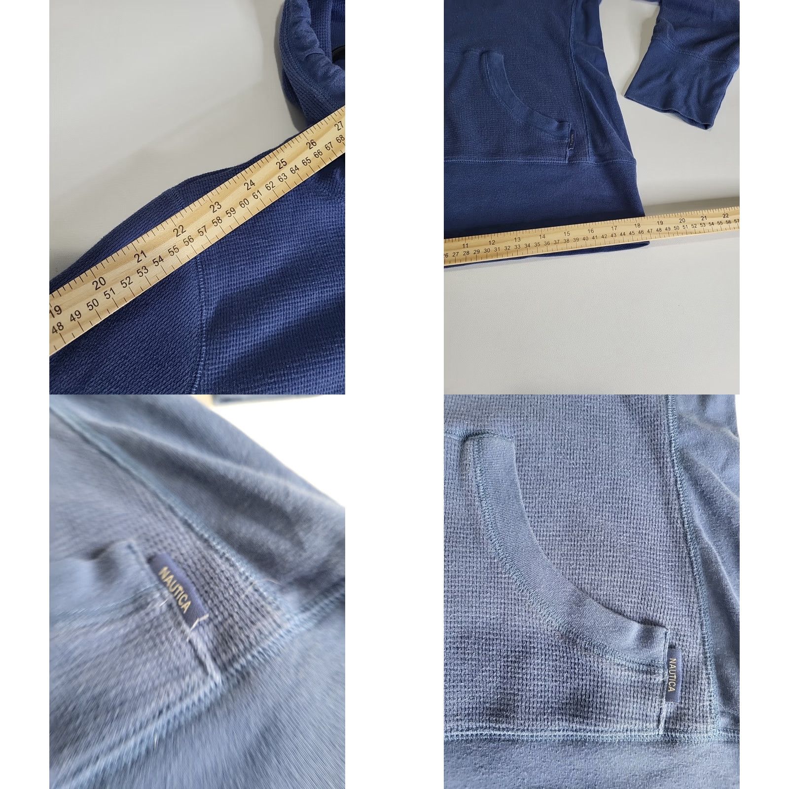 Nautica Nautica Sweater Hooded Cardigan Women L Blue 60/40 Button Pockets Nautical Sailor Girl Reg LG XS? Size L / US 10 / IT 46 - 8 Thumbnail