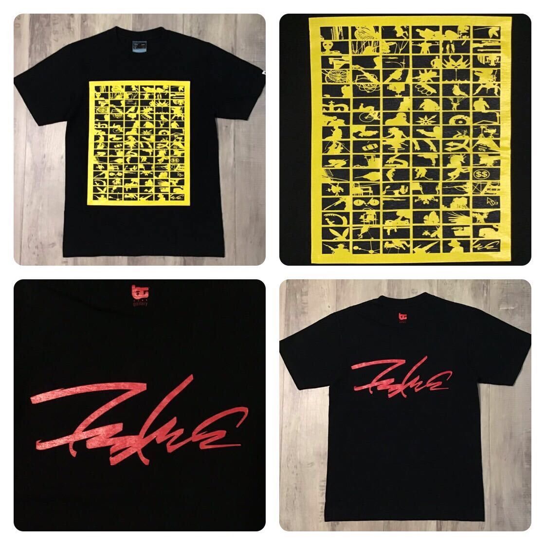 image of 2003 Futura × Bape Gallery Limited T-Shirt A Bathing Ape in Black, Men's (Size Small)