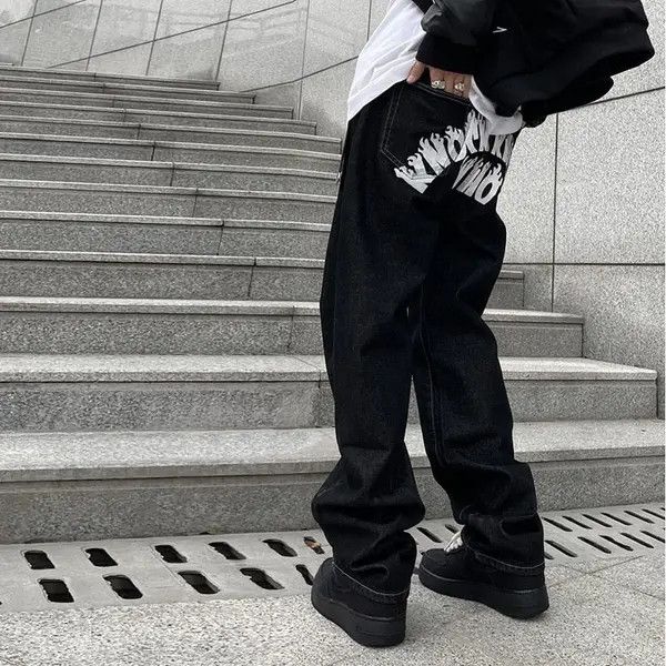 Japanese Brand VIBE Devil Graphic Black Denim Jeans Size US 34 / EU 50 - 3 Thumbnail