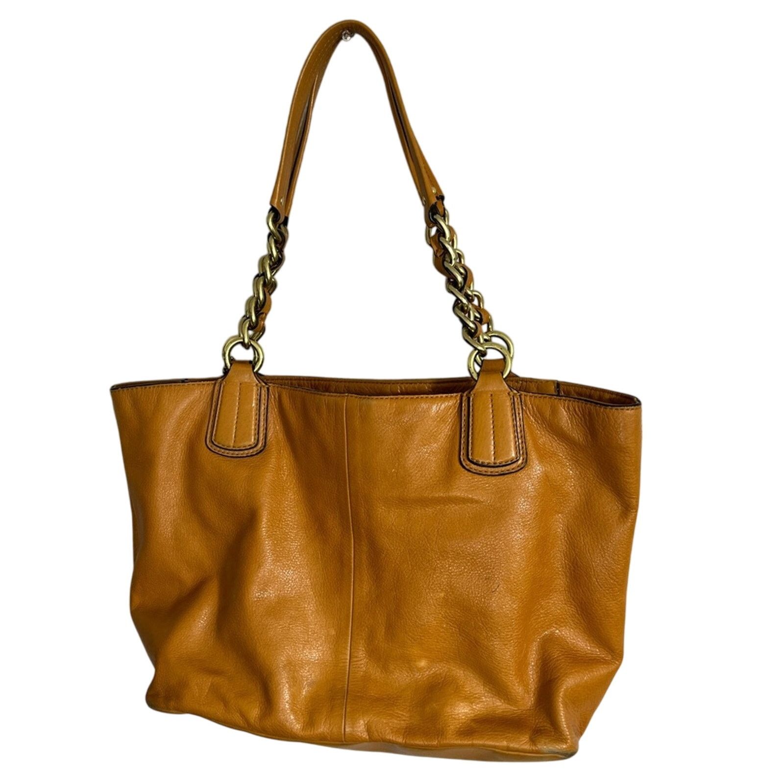 Coach Coach Madison Chain Tote K1294-20466 Tan Camel Leather Size ONE SIZE - 10 Thumbnail