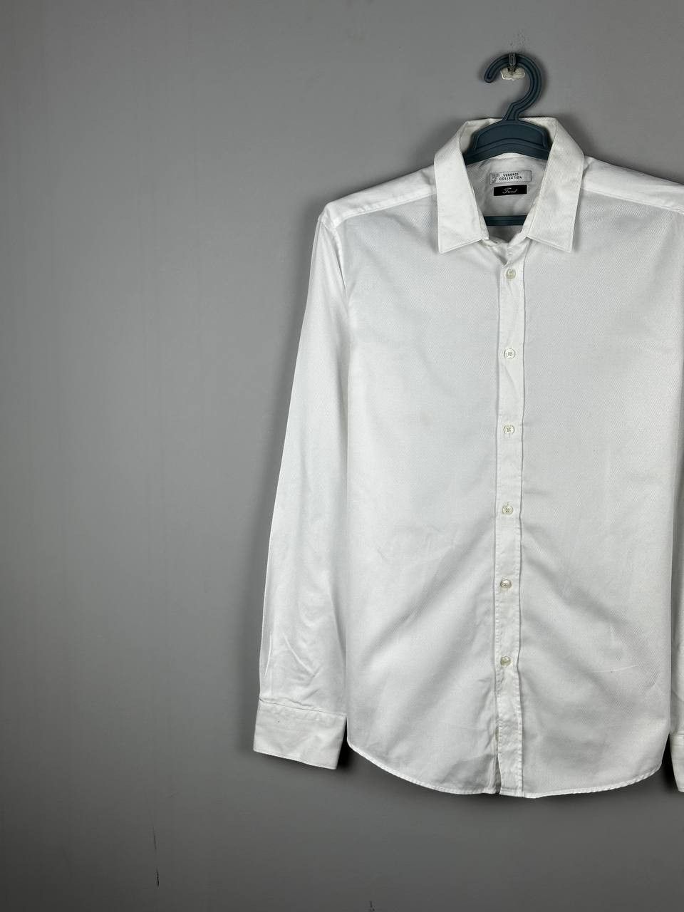 Versace Versace White Luxury Long Sleeve Shirt Size US L / EU 52-54 / 3 - 2 Thumbnail