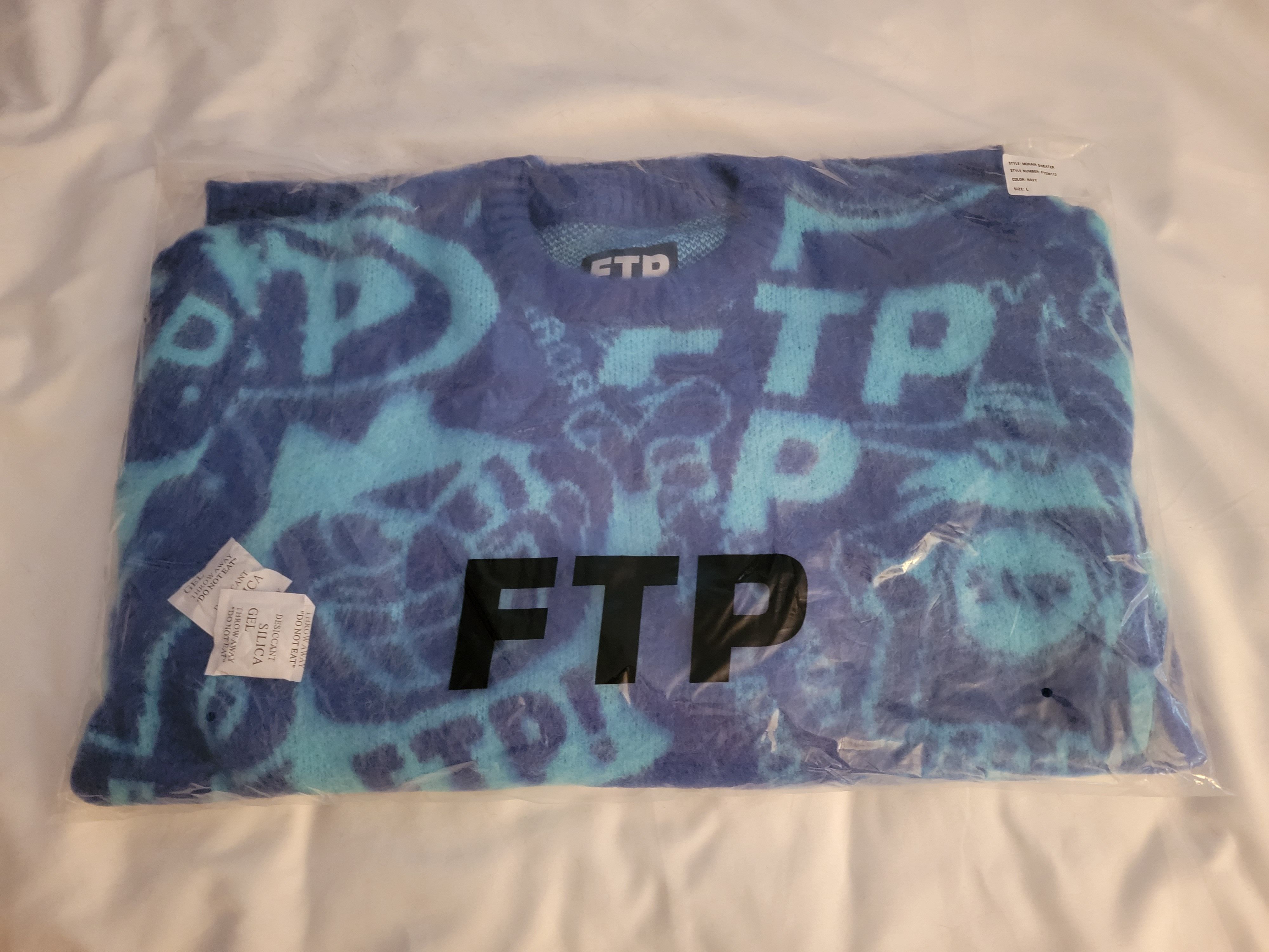Fuck The Population FTP Archive Mohair Sweater (Royal Blue, L) Size US L / EU 52-54 / 3 - 3 Thumbnail