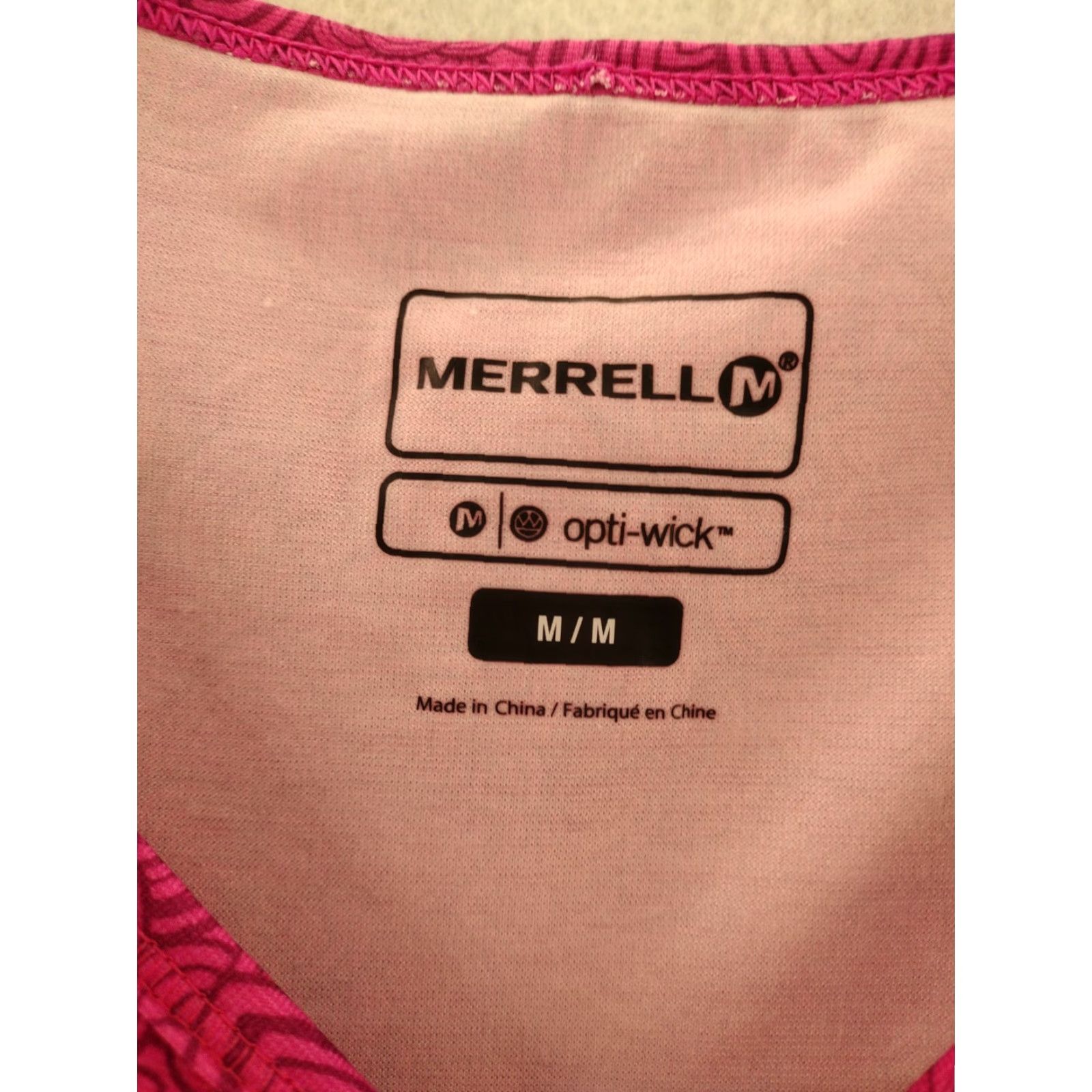 Merrell Merrell Shirt Womens M Short Sleeve Casual Purple pink red Henley Button T-Shirt Basic All Seasons Modern Regular Size M / US 6-8 / IT 42-44 - 3 Thumbnail