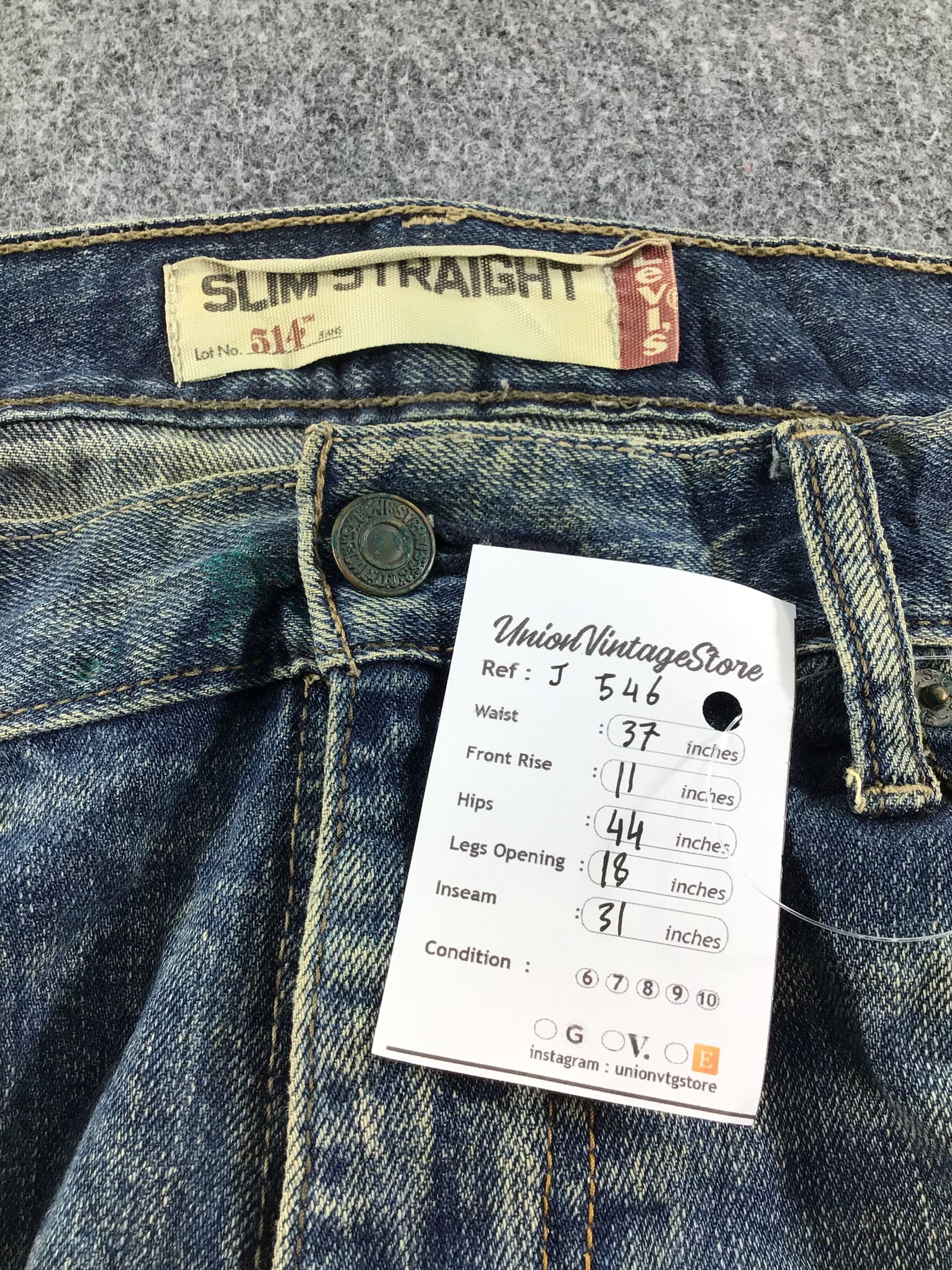 Levi's Vintage Levis 514 Jeans Rusty Faded Blue Denim -J546 Size US 37 - 13 Thumbnail
