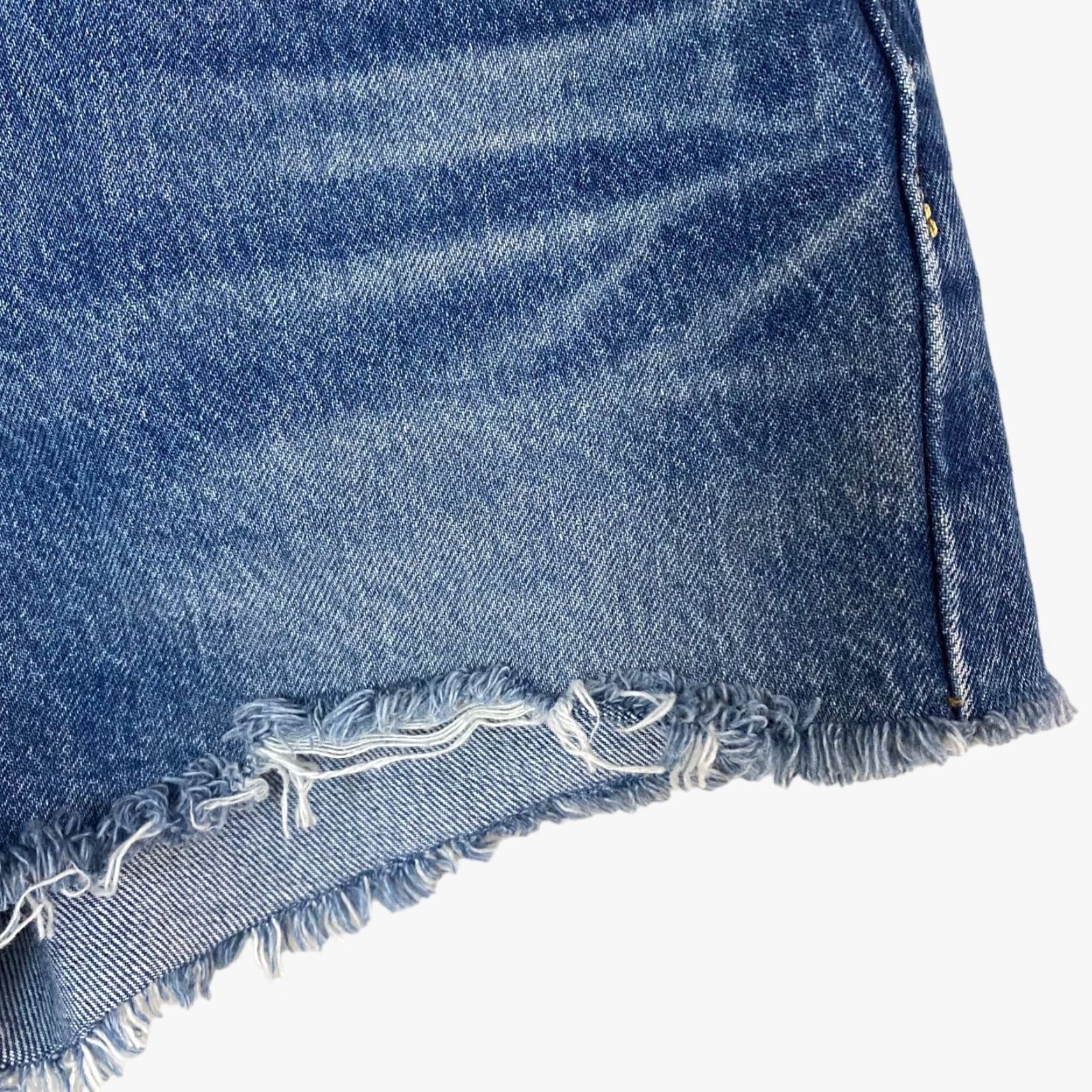 Levi's LEVIS Premium 501 Button Fly Cutoff Shorts Blue Denim Womens Size 27 Size 27" / US 4 / IT 40 - 7 Thumbnail