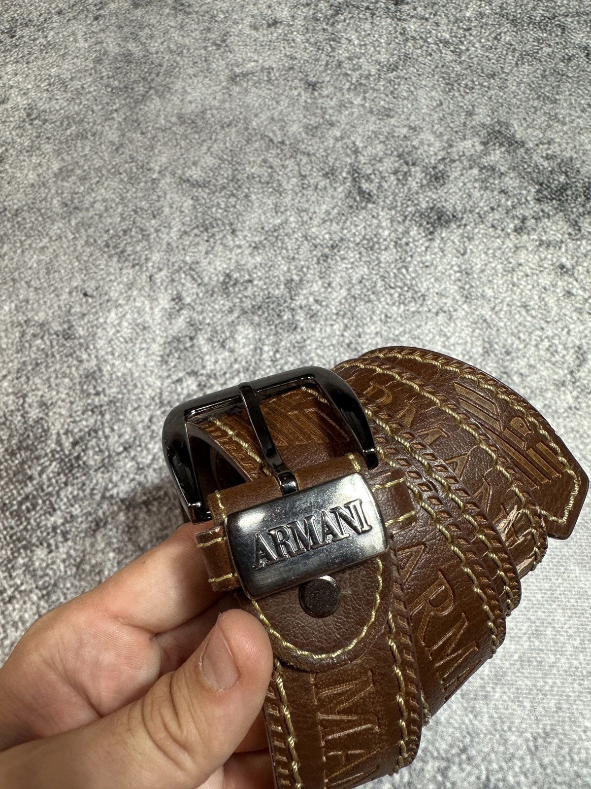 Armani Y2K Vintage Armani Logo Streetwear Casual Rare Opium VTg Size ONE SIZE - 2 Thumbnail