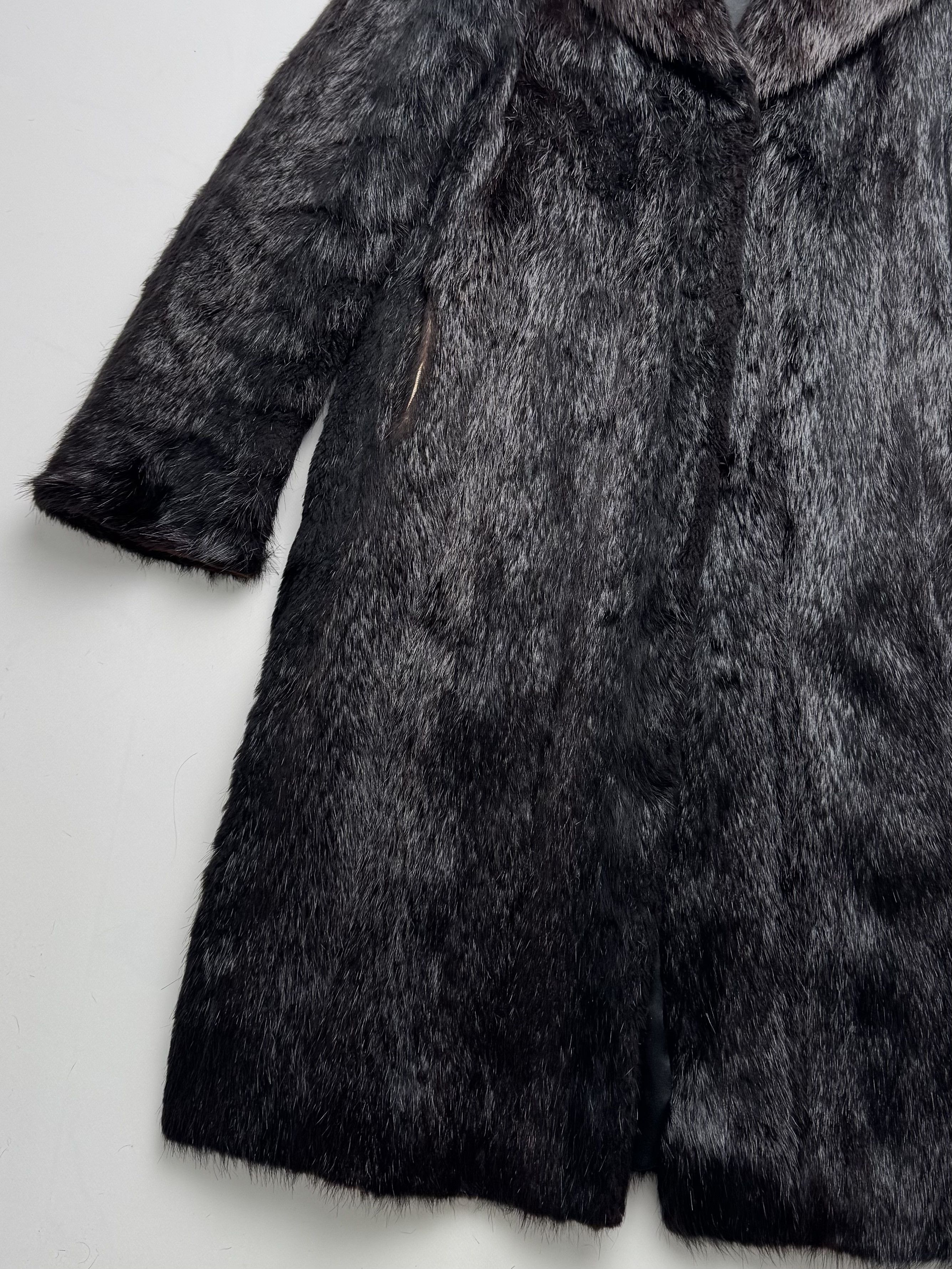 Vintage Vintage Long Real Fur Coat B8(V417)E2 Size L / US 10 / IT 46 - 3 Thumbnail