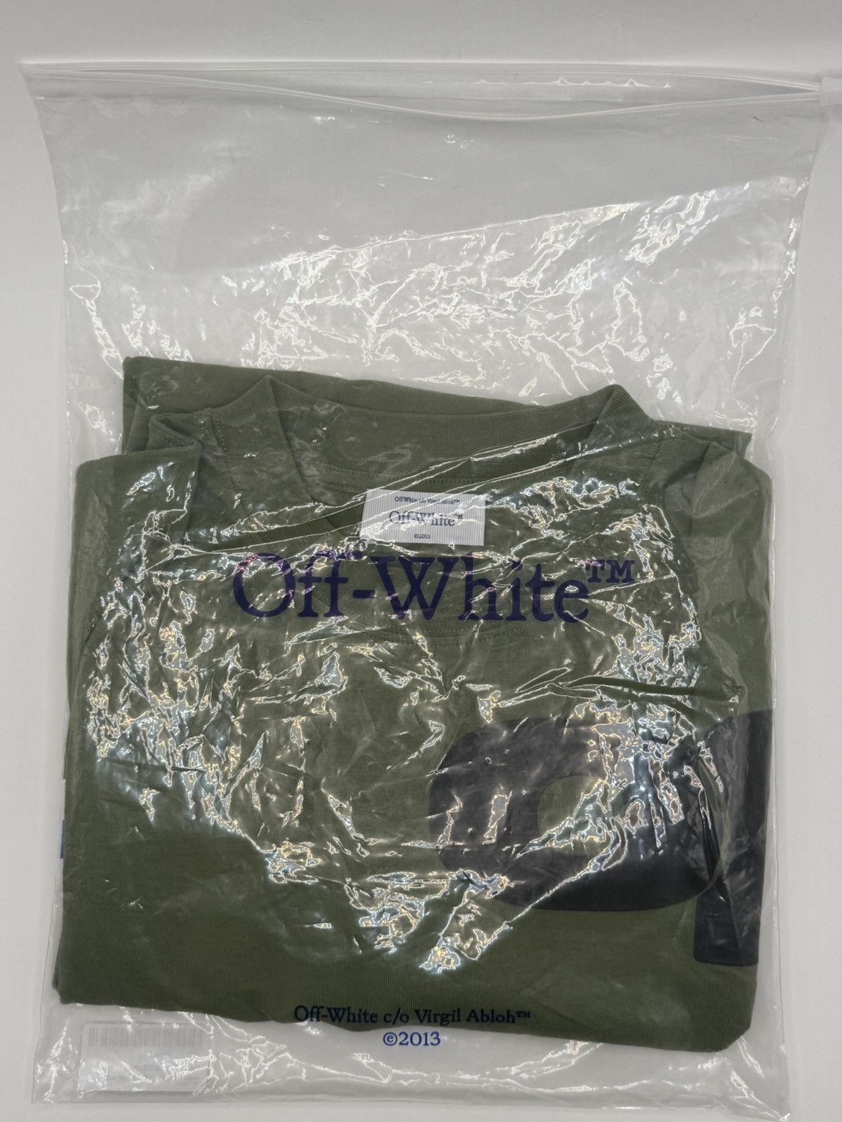 Off-White Off-White Men's Shared Logo Tee Olive XS Size US XS / EU 42 / 0 - 8 Thumbnail