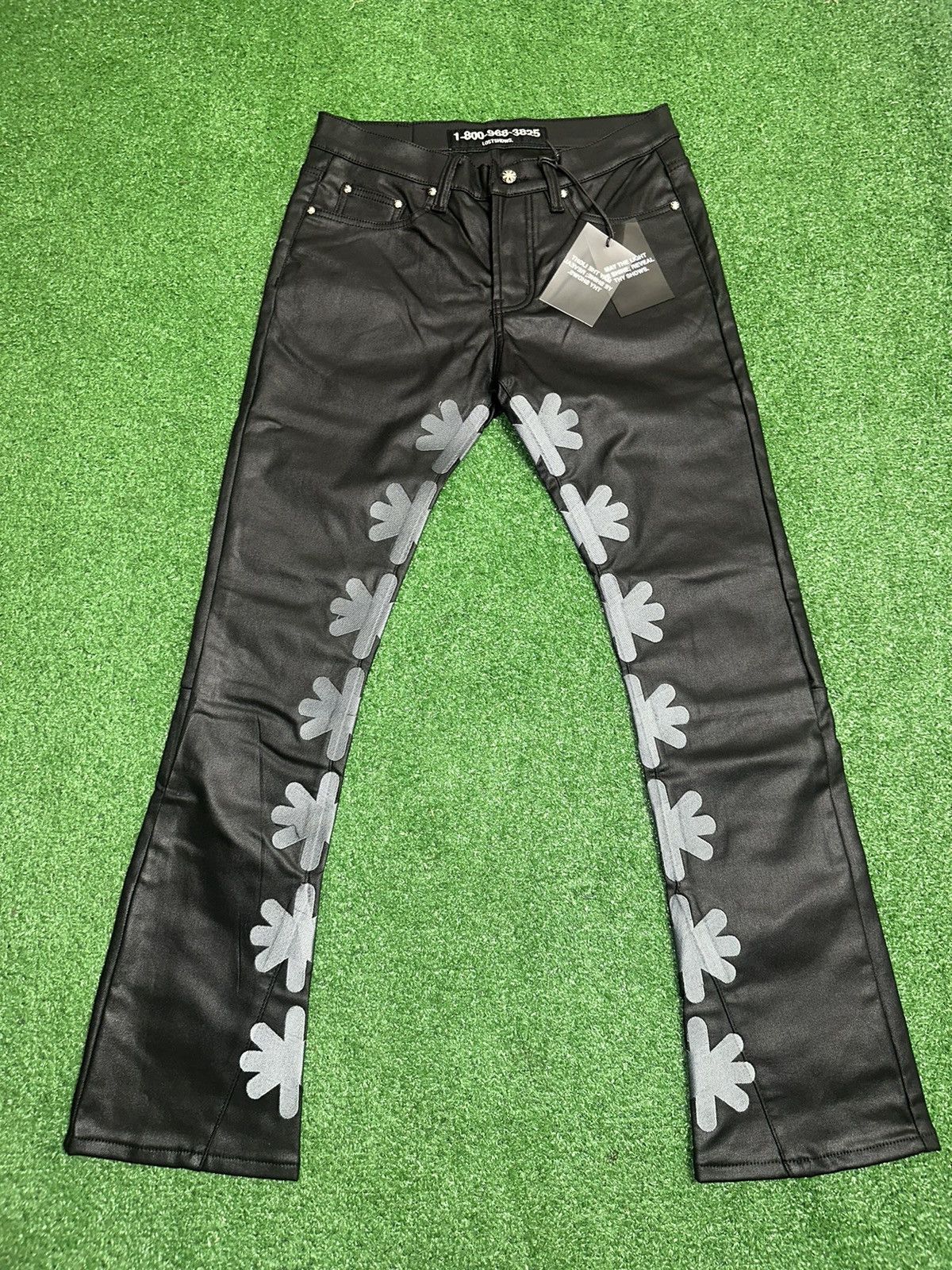 LOSTSHDWS Lostshwds Black Wax Jeans Size US 32 / EU 48 - 1 Thumbnail