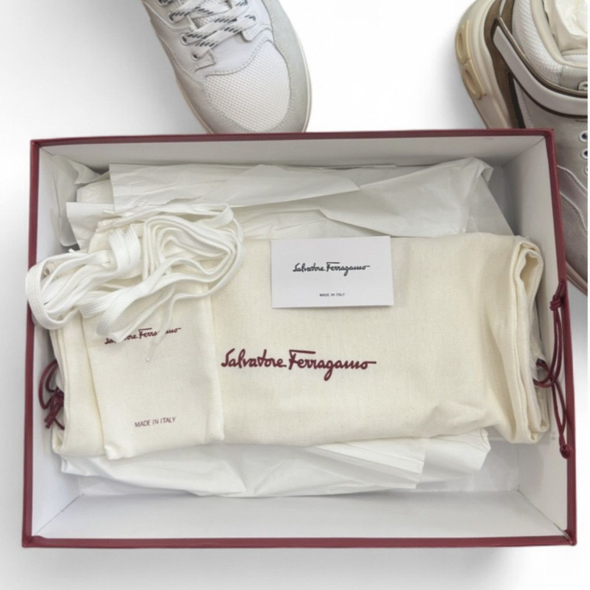Salvatore Ferragamo NEW Cosma High-Top Leather Sneakers Size 9.5 Size US 9.5 / EU 42-43 - 8 Thumbnail