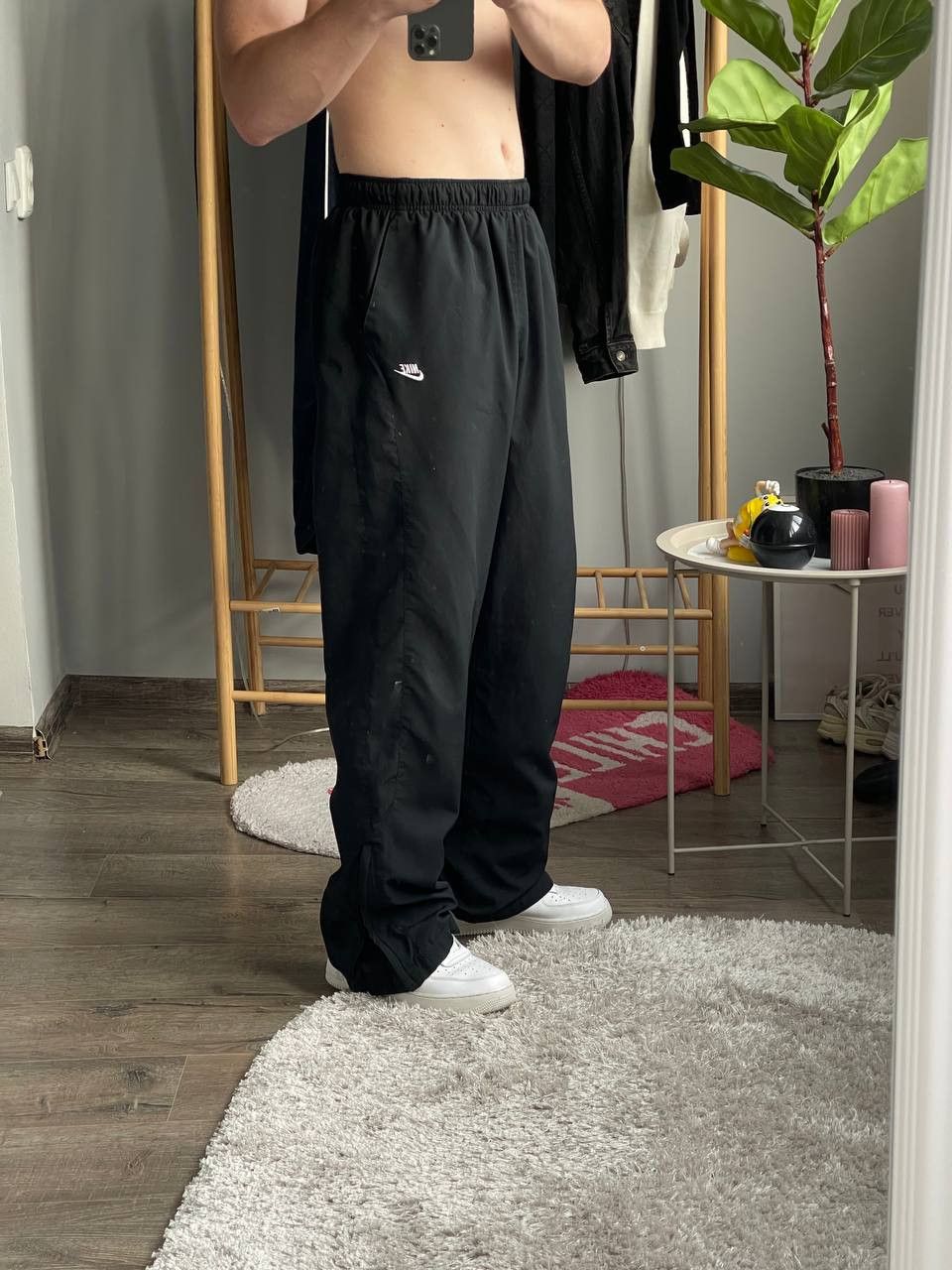 Nike × Streetwear × Vintage nike swoosh drill baggy nike track pants Size US 36 / EU 52 - 1 Thumbnail