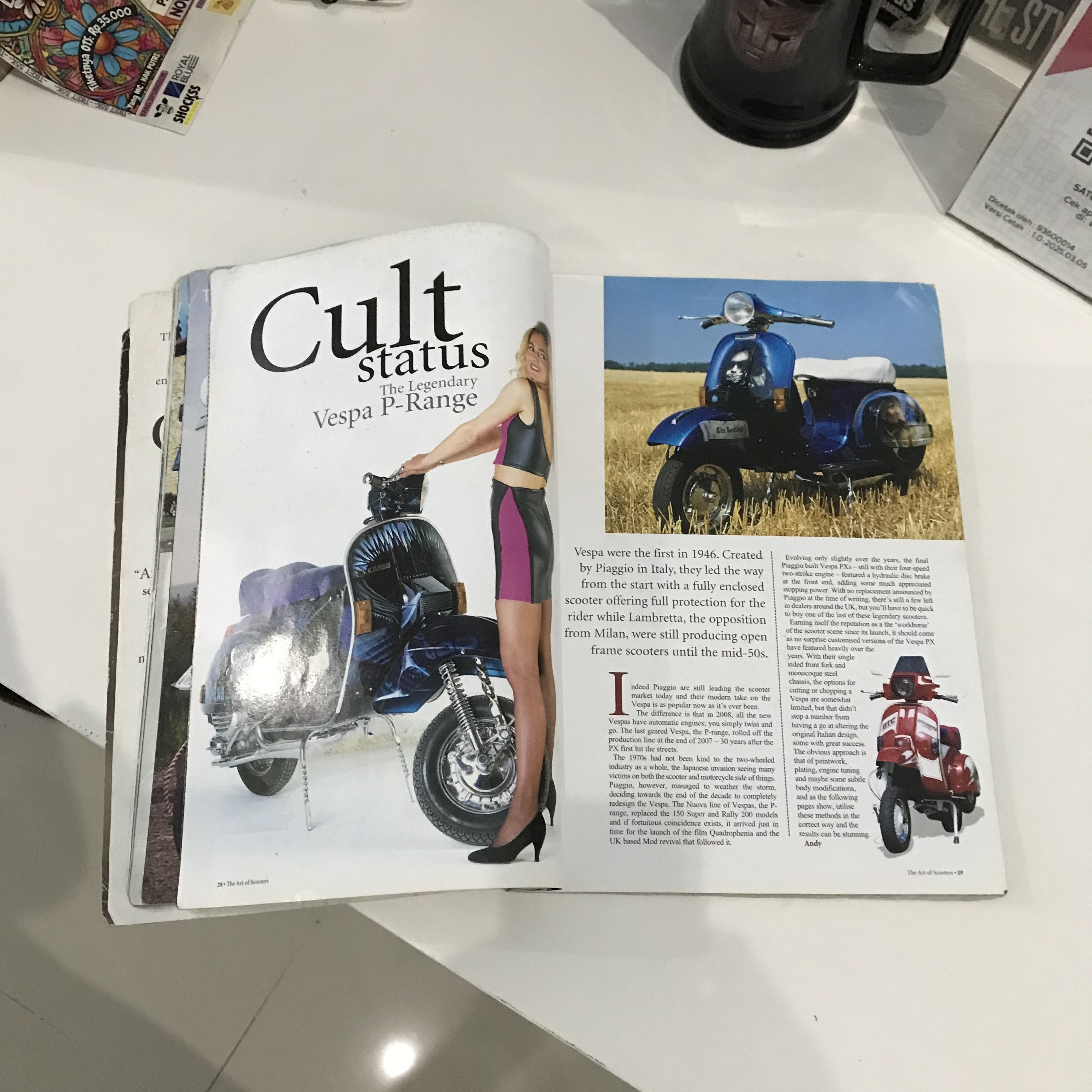POP MAGAZINE Scootering magazine The Scootervespa lambretta Book magazine Size ONE SIZE - 5 Thumbnail