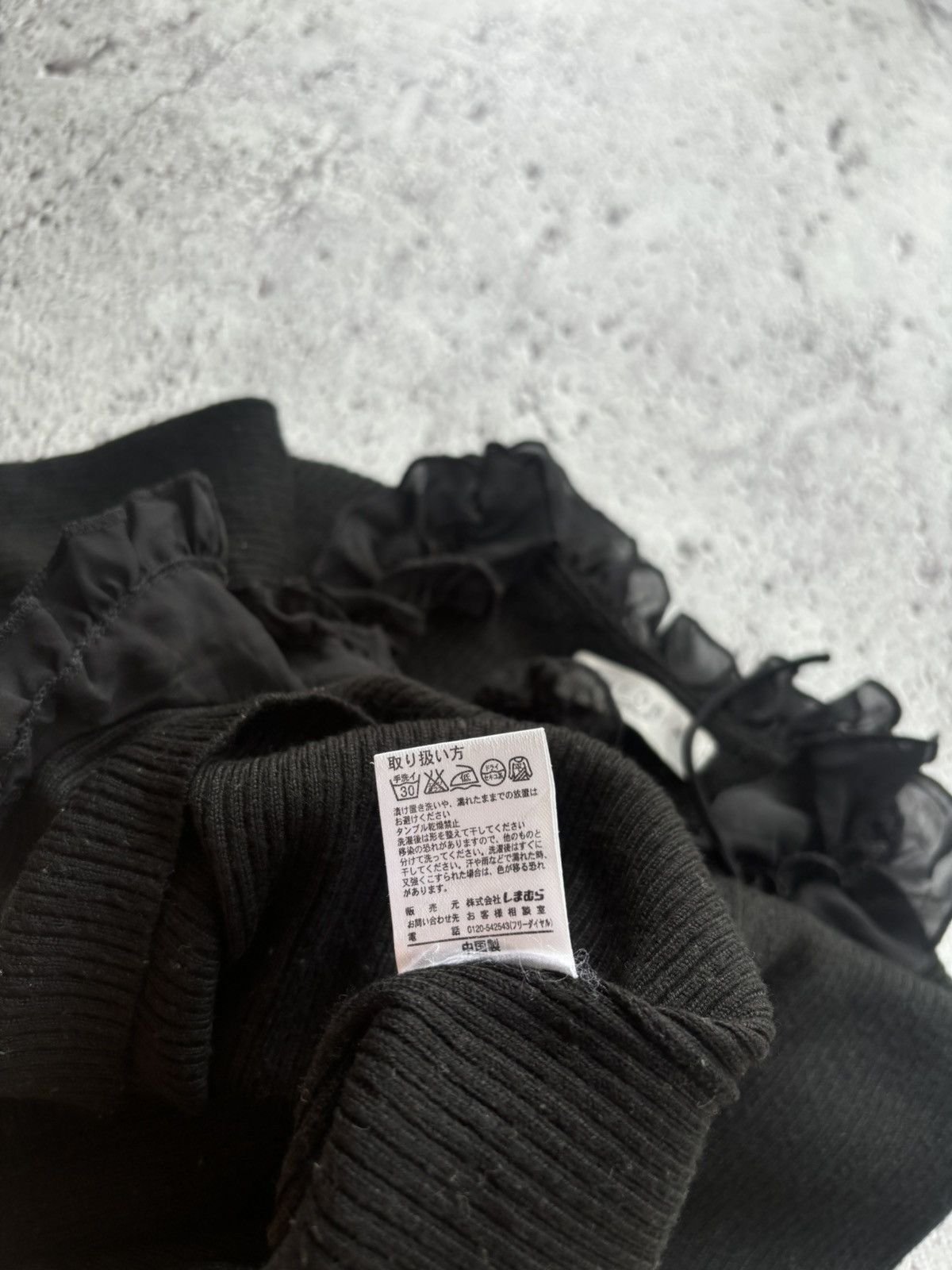 Yohji Yamamoto Theoria black neck laced yohji style tshirt Size L / US 10 / IT 46 - 7 Thumbnail