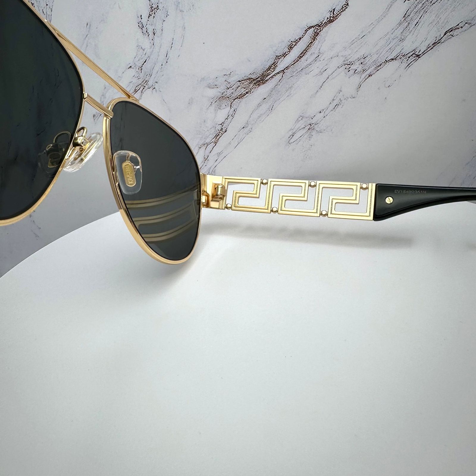 Versace New VERSACE Sunglasses Gold Aviator Pilot Metal Greca Logo Size ONE SIZE - 7 Thumbnail