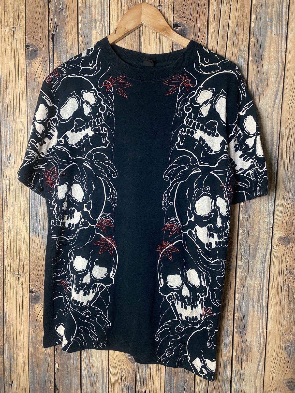 Vintage Vintage Sukajan skull tshirt Size US M / EU 48-50 / 2 - 1 Thumbnail