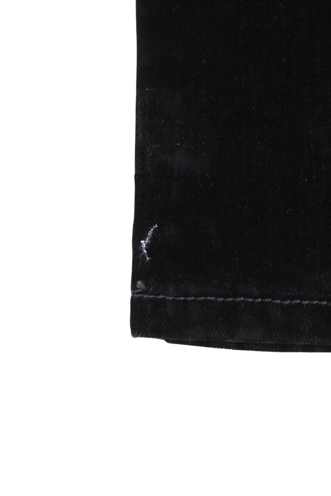 R13 ROMEO 28 Flocked Black Velvet Cropped Low Rise Dark 86242 Size 28" / US 6 / IT 42 - 8 Thumbnail