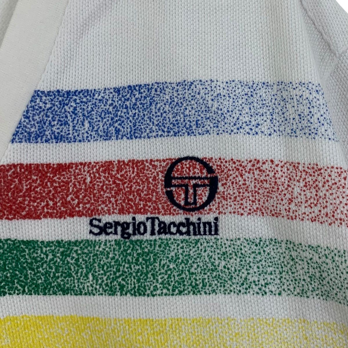 Sergio Tacchini Vintage 90’ SERGIO TACCHINI ITALY Tennis V Neck Tee Shirt Size L / US 10 / IT 46 - 3 Thumbnail