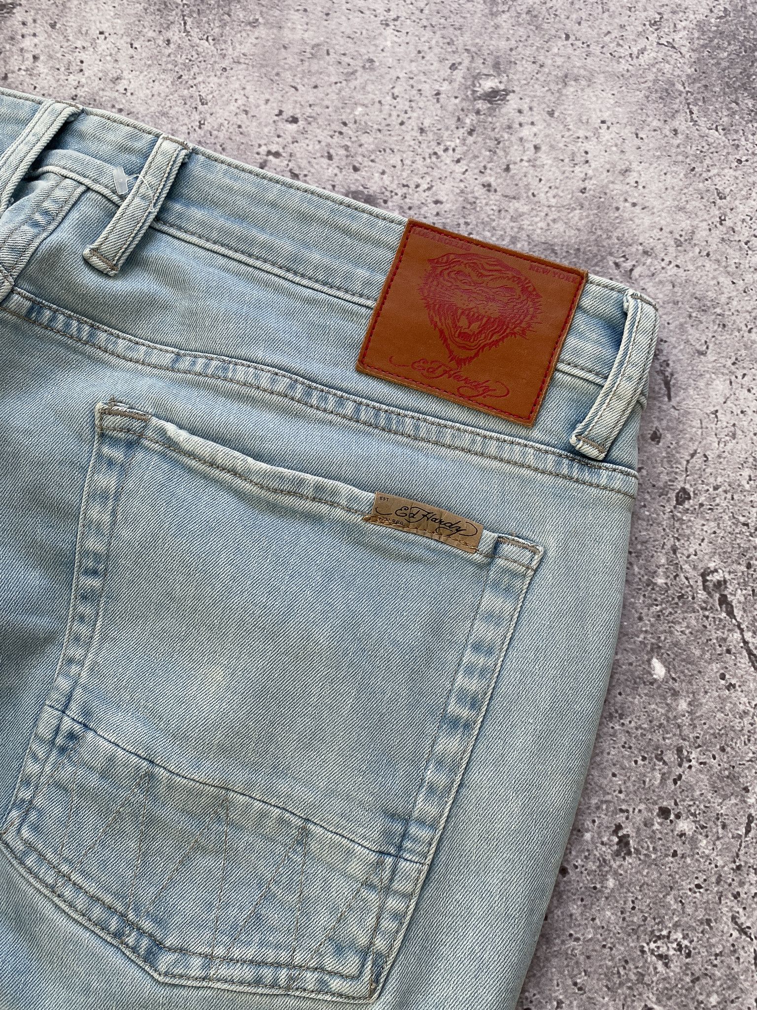 Ed Hardy Vintage Ed Hardy Blue Denim Skinny Jeans Size US 34 / EU 50 - 11 Thumbnail