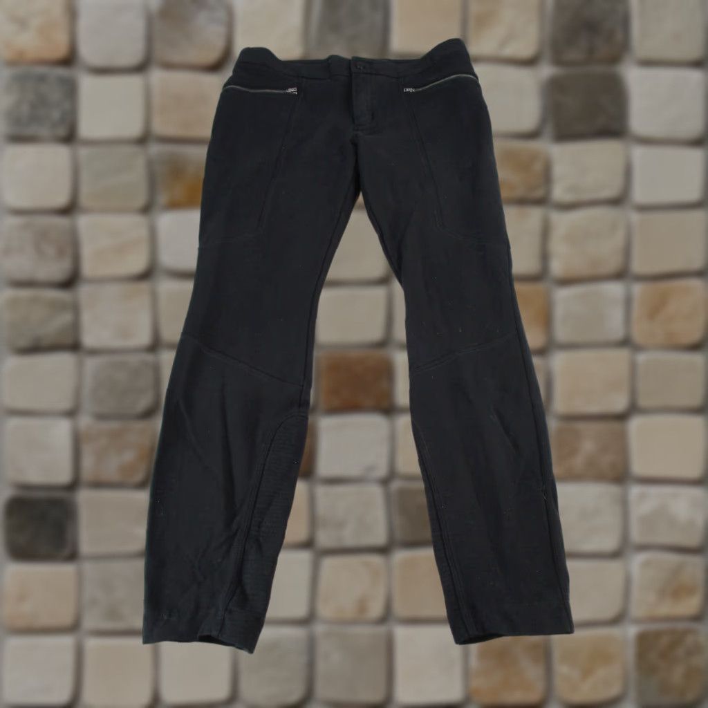 Athleta Athleta Ponte Moto 2.0 Pants Womens 12 Black Stretch Skinny Jegging Slim Fit Skinny Size 34" / US 12 / IT 48 - 1 Thumbnail