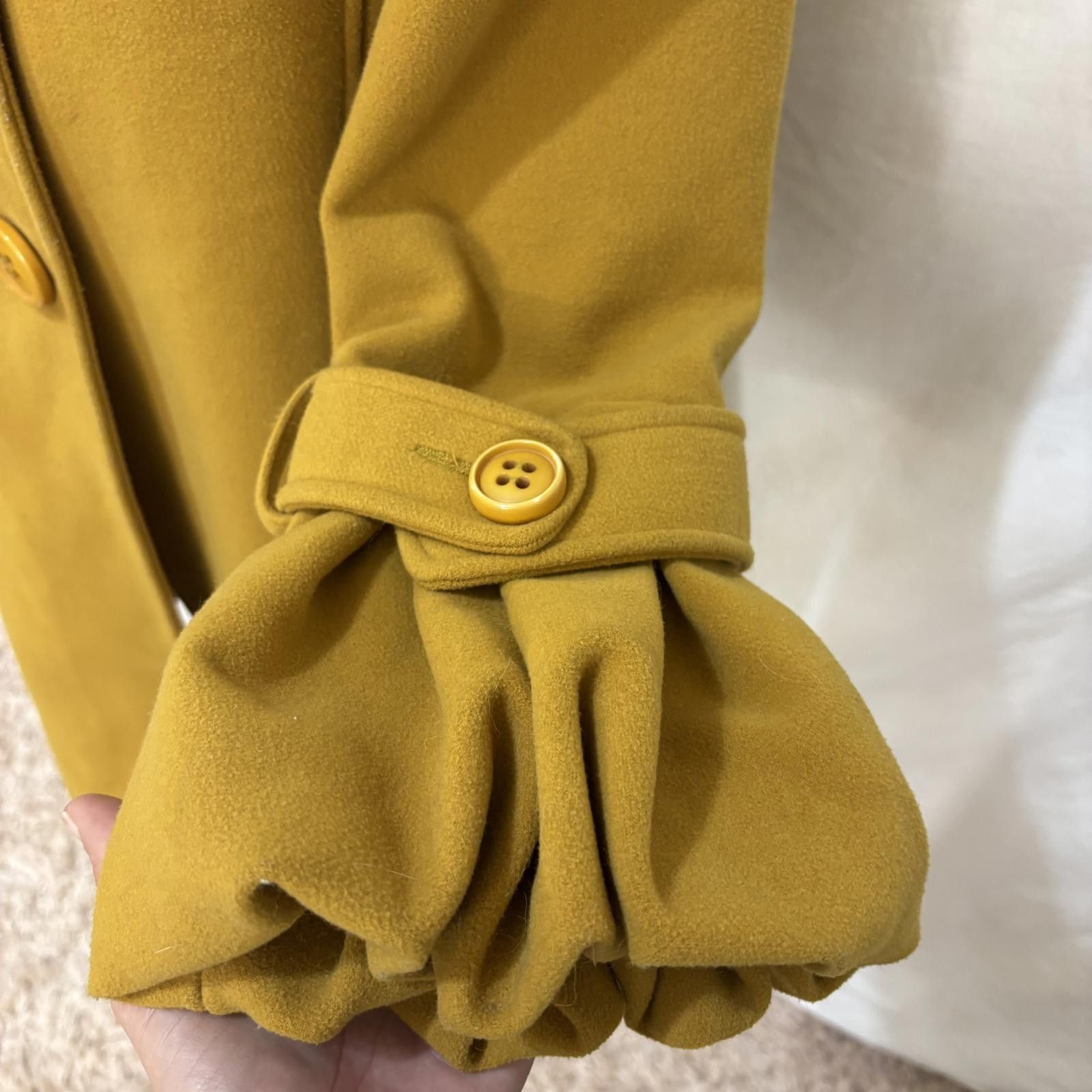 Other Vtg Y2K Mustard Butik Sule dramatic collared coat Size S / US 4 / IT 40 - 3 Thumbnail