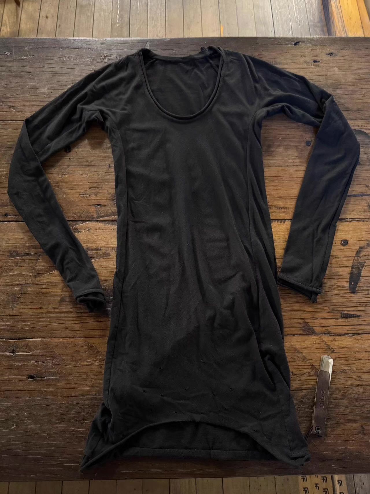Layer-0 Layer‑0 15FW classic black 1/2 90 ripped long‑sleeve top Ｑ25 Size US XS / EU 42 / 0 - 1 Thumbnail