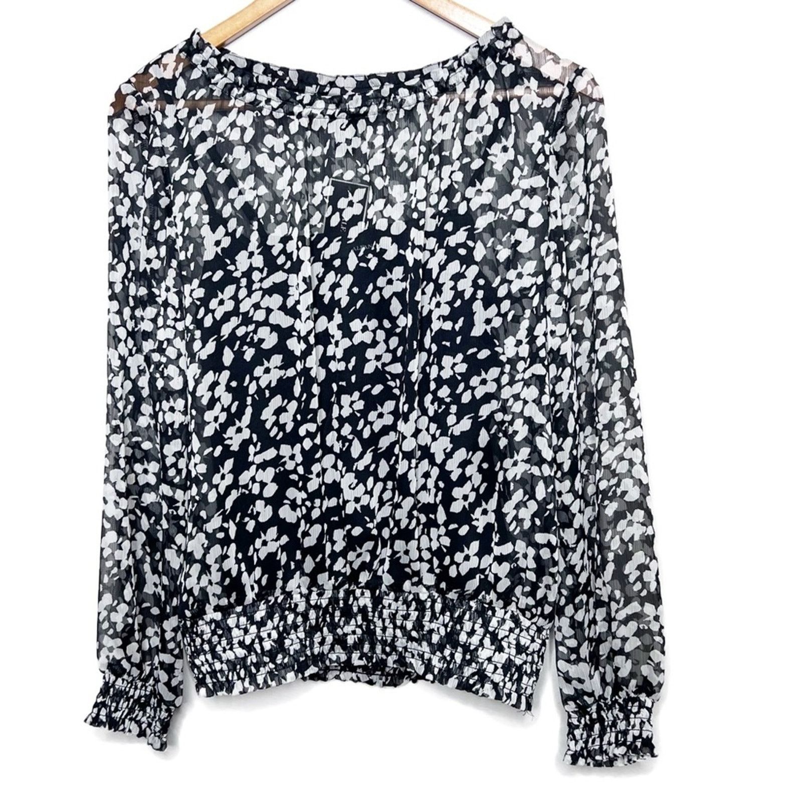 Alfani New with Tag Alfani Women's Floral Long Sleeve Ruffle Blouse Size S / US 4 / IT 40 - 5 Thumbnail