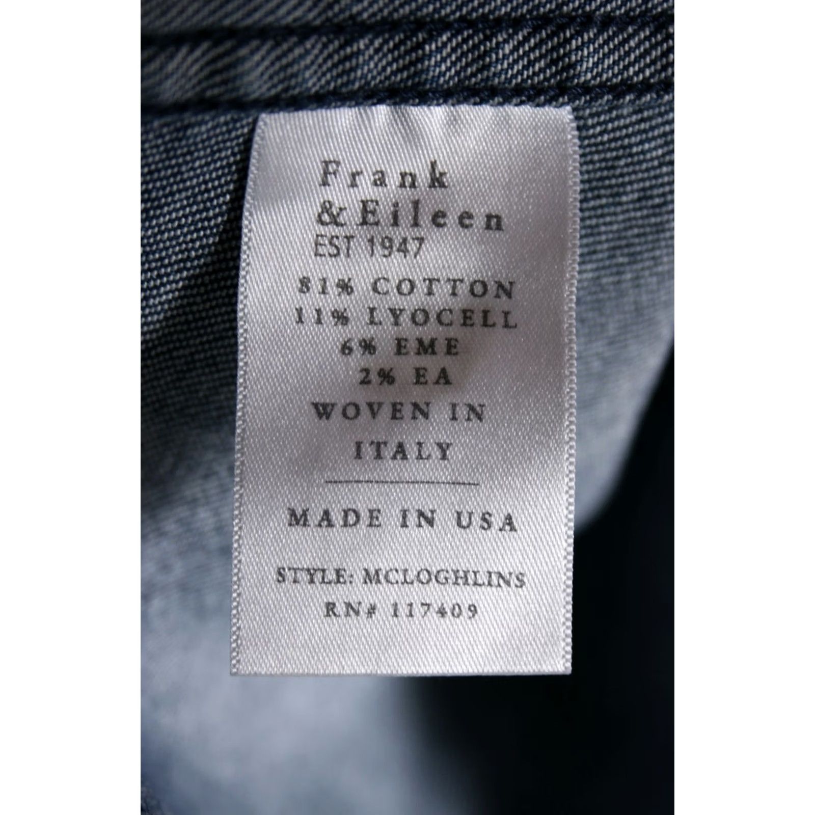 Frank & Eileen FRANK & EILEEN McLoghlins Stretch Denim Oversized Utility Shirt XS/S Blue Women Button-Up 3/4 Sleeve Size XS / US 0-2 / IT 36-38 - 8 Thumbnail