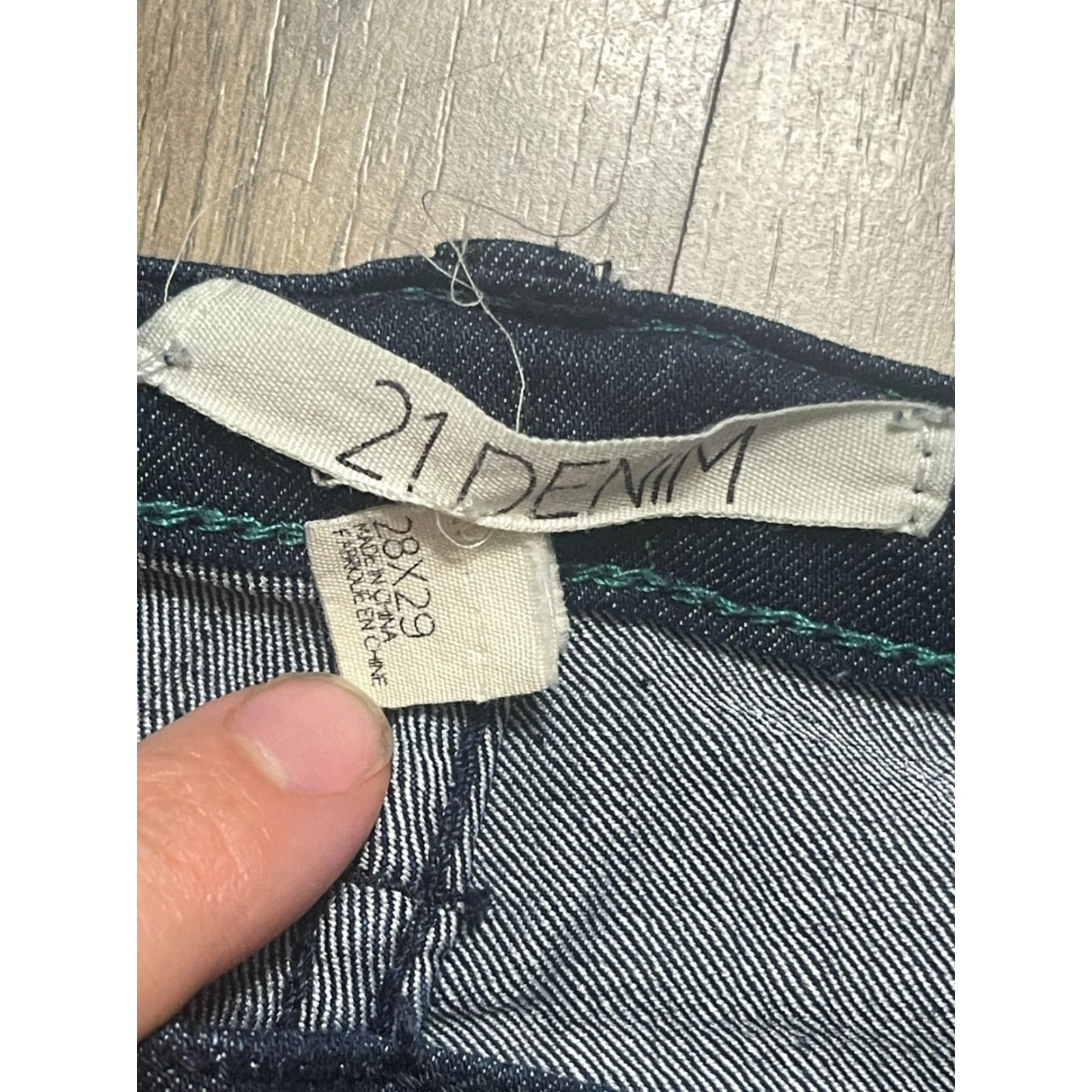 Denime 21 Denim Jeans Women's Size 28x29 Blue Denim Straight Leg Pockets Size 28" / US 6 / IT 42 - 4 Thumbnail