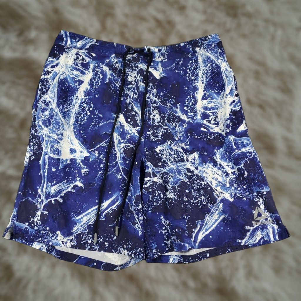 Reebok Reebok Board Shorts Mens Medium Blue Beach Swim Trunks Shorts Size US 31 - 1 Thumbnail