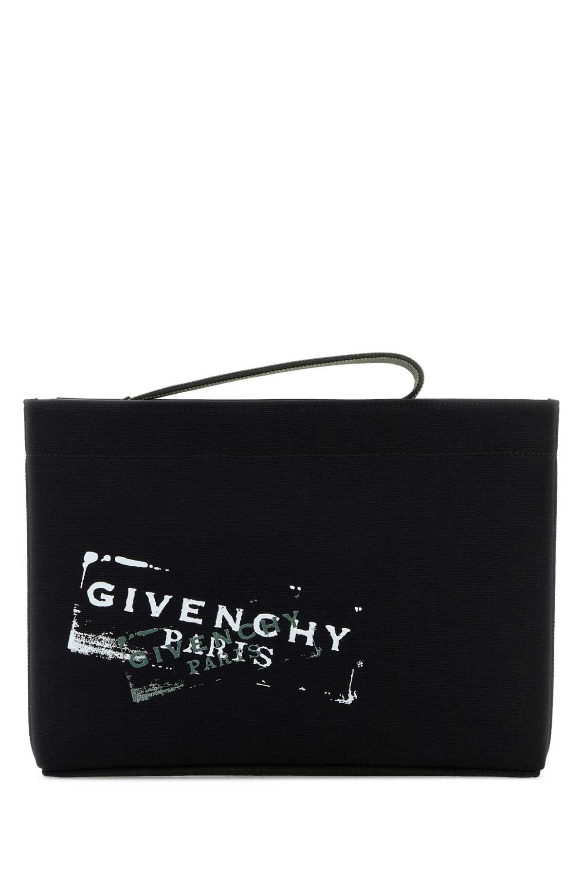 Givenchy Black Canvas Clutch Size ONE SIZE - 1 Thumbnail
