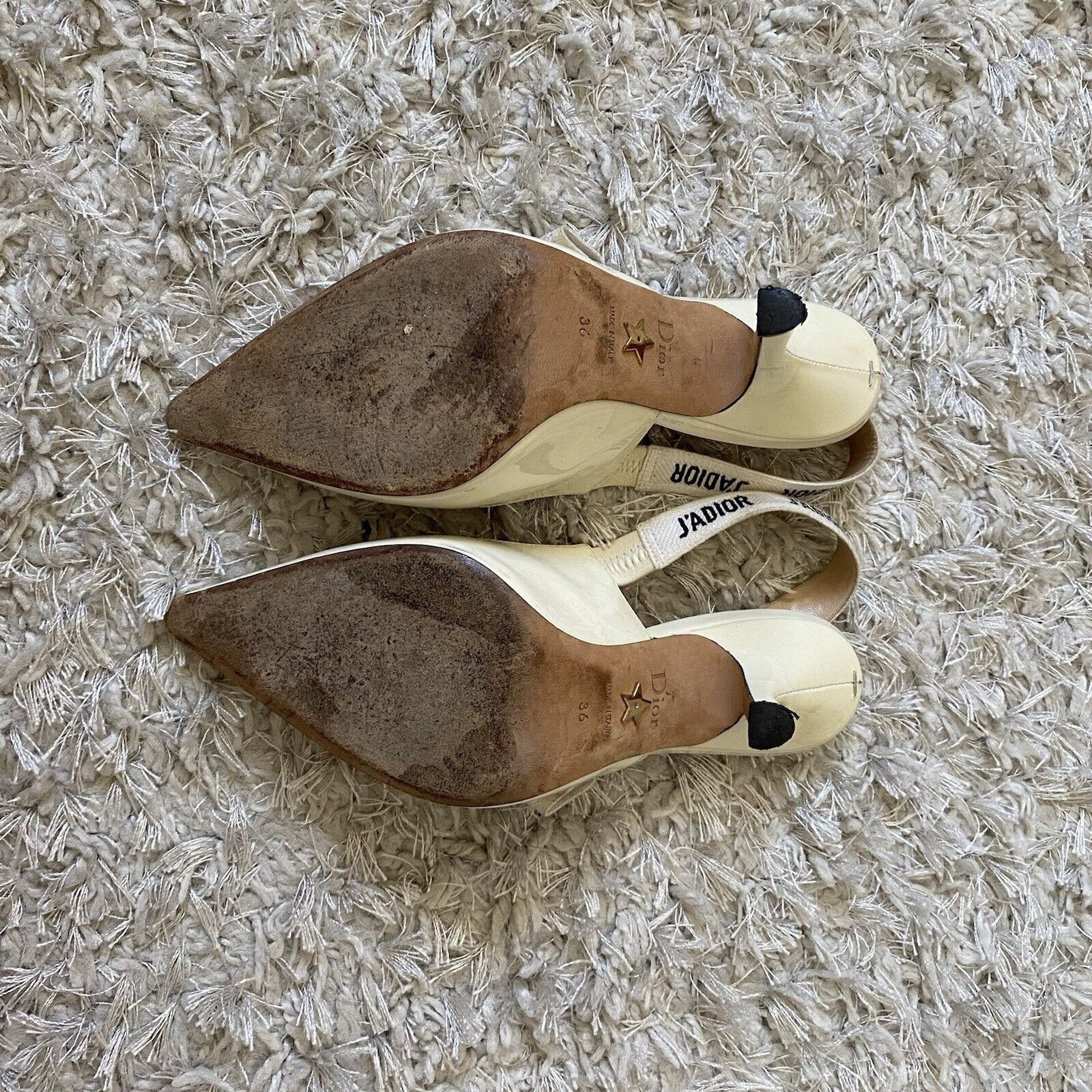 Dior Christian Dior Womens White J'adior Patent Leather Slingback Size US 6 / IT 36 - 9 Thumbnail
