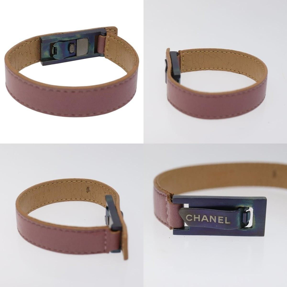 Chanel Chanel CC Leather Cuff Bracelet Size ONE SIZE - 3 Thumbnail